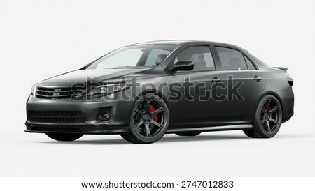3D rendering of a brand-less generic concept car