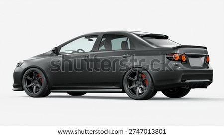 3D rendering of a brand-less generic concept car