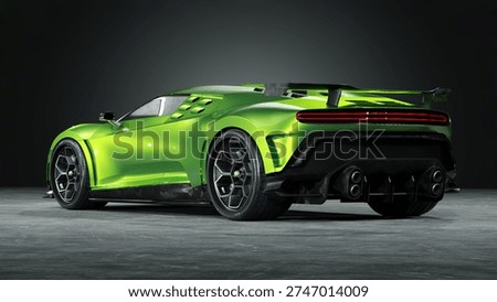 3D rendering of a brand-less generic concept car
