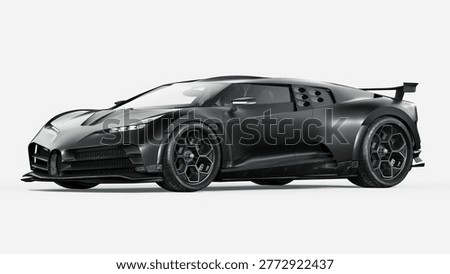 3D rendering of a brand-less generic concept car