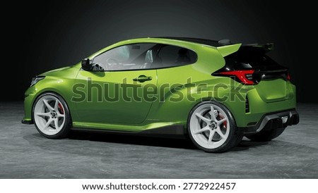 3D rendering of a brand-less generic concept car