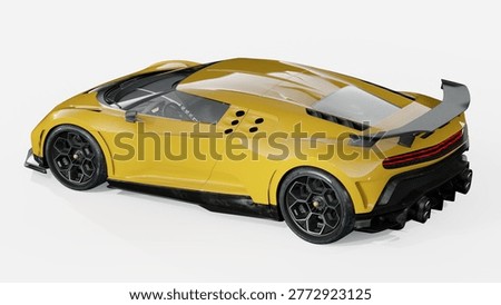 3D rendering of a brand-less generic concept car