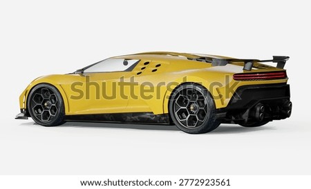 3D rendering of a brand-less generic concept car