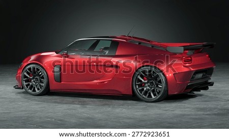 3D rendering of a brand-less generic concept car