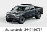 3D rendering of a brand-less generic pickup truck