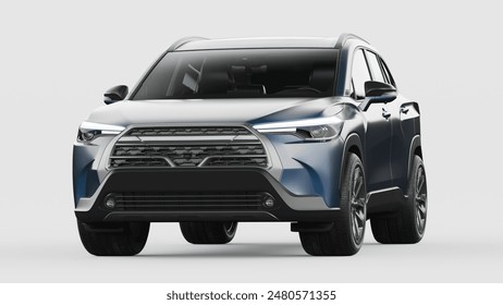 3D rendering of a brand-less generic SUV