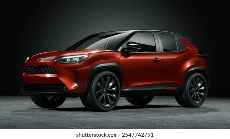 3D rendering of a brand-less generic SUV