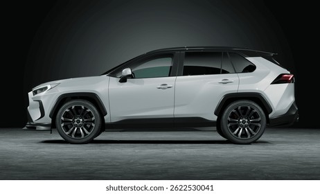 3D rendering of a brand-less generic SUV