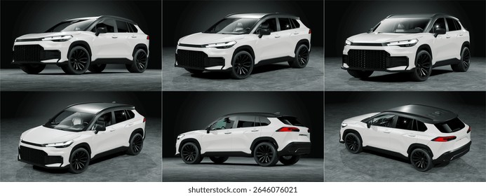 3D rendering of a brand-less generic SUV