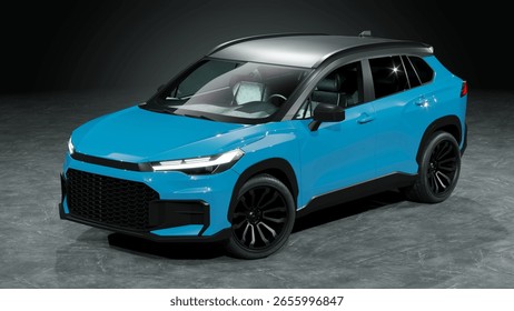 3D rendering of a brand-less generic SUV