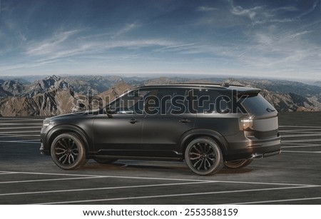 3D rendering of a brand-less generic SUV