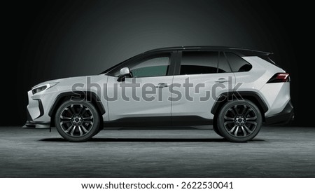 3D rendering of a brand-less generic SUV