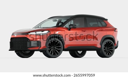 3D rendering of a brand-less generic SUV