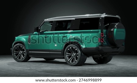3D rendering of a brand-less generic SUV