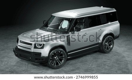 3D rendering of a brand-less generic SUV