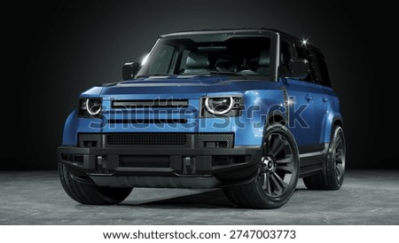 3D rendering of a brand-less generic SUV