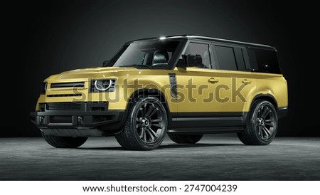 3D rendering of a brand-less generic SUV