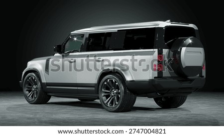3D rendering of a brand-less generic SUV