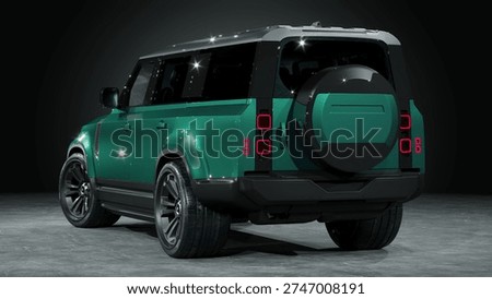 3D rendering of a brand-less generic SUV