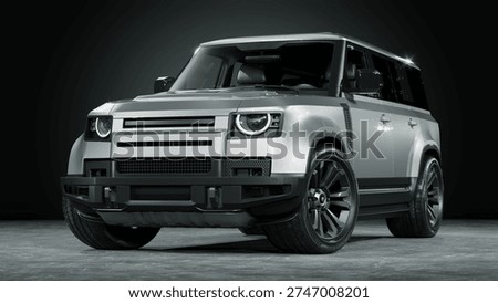 3D rendering of a brand-less generic SUV