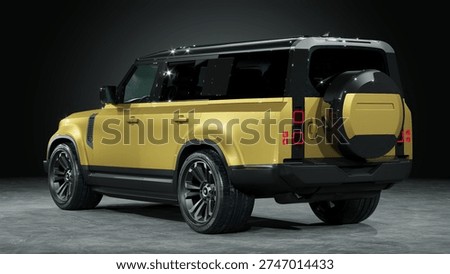 3D rendering of a brand-less generic SUV