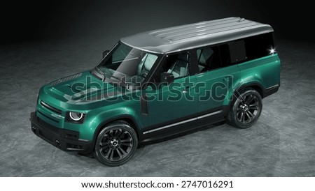 3D rendering of a brand-less generic SUV