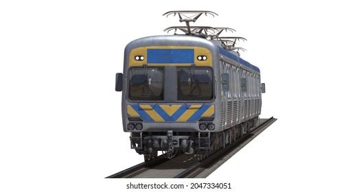 3D Rendering Of A Brand-less Generic Train