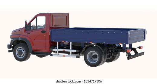 3D Rendering Of A Brand-less Generic Utility Truck