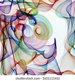 3d Rendering Bright Colours Lines On Stock Illustration 1631111452 ...