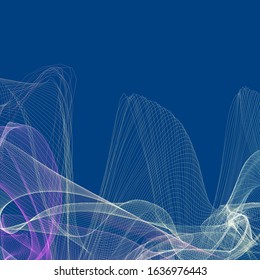 3d Rendering Bright Colours Lines On Stock Illustration 1636976443 ...