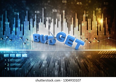 3d rendering Budget cut Concept