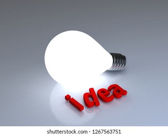 3D rendering bulb future technology, innovation-creative idea concept - Illustration