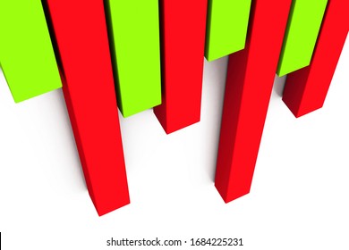 3d rendering of Business graph  
