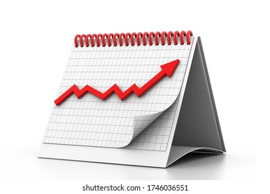 3d rendering of Business graph	