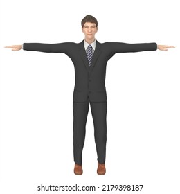 3D Rendering Of Business Man