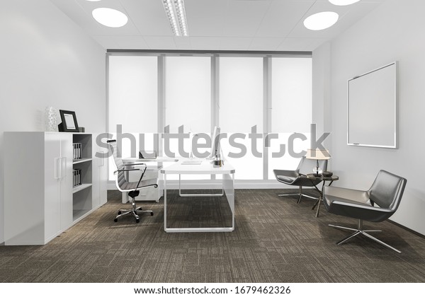 3d Rendering Business Meeting Room On Stock Illustration