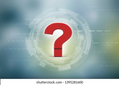 3d rendering business question mark 