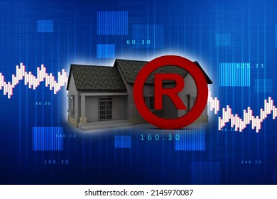 3d Rendering Business Registered Trademark Symbol Stock Illustration ...