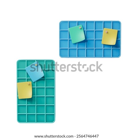 3d rendering business sticky note
