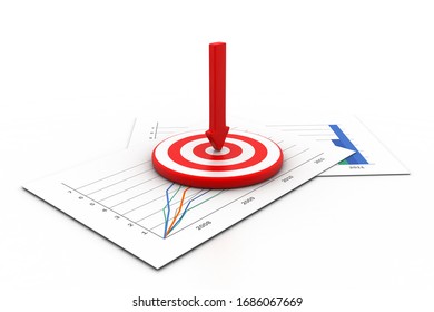 3d rendering of Business target	