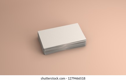 3D Rendering Of Businnes Card Mockup