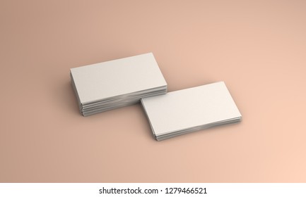 3D Rendering Of Businnes Card Mockup