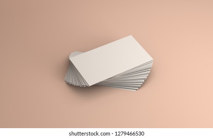 3D Rendering Of Businnes Card Mockup