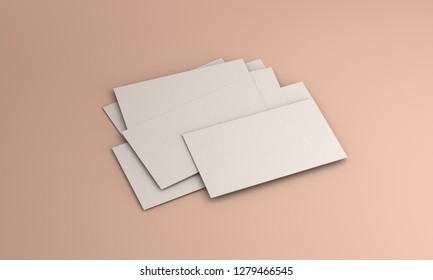 3D Rendering Of Businnes Card Mockup