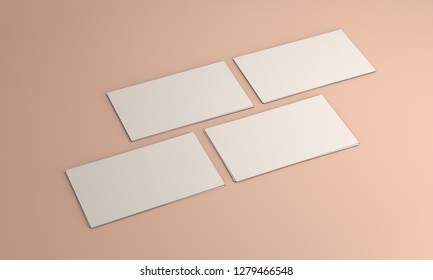 3D Rendering Of Businnes Card Mockup