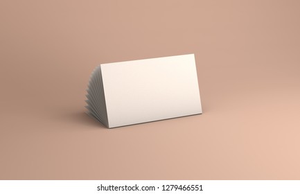 3D Rendering Of Businnes Card Mockup