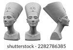  3d rendering - The Bust of Nefertiti - Egyptian Queen