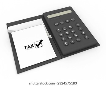 3d rendering Calculator with tax