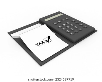 3d rendering Calculator with tax