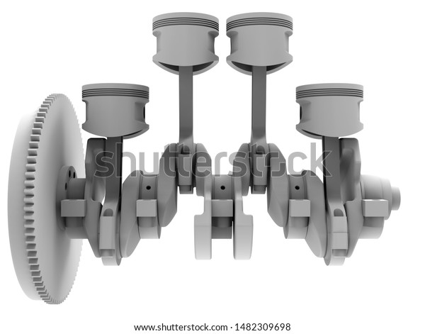 3d Rendering Car Pistons Side View Stock Illustration 1482309698 ...